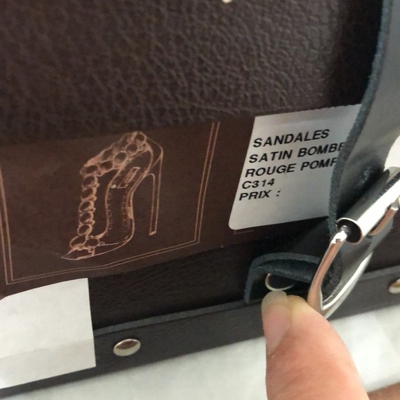ALAIA Paris Bombé Rouge Pompei Satin Sandal Sz 6.5 - Picture 10 of 12